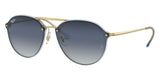 Lentes De Sol Rb Blaze Double Bridge Rb4292n Dorado Azul Degradado