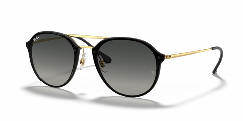 Lentes De Sol Rb Blaze Double Bridge Rb4292n Dorado Gris Degradado